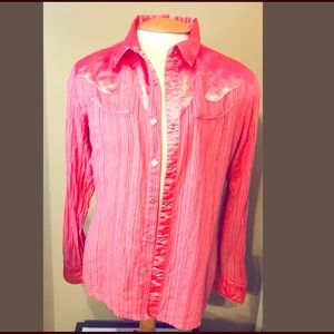 Women’s Wrangler Hot Pink Western Shirt Large